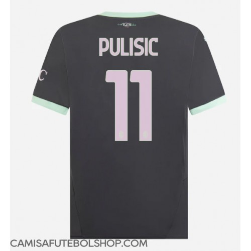 Camisa de time de futebol AC Milan Christian Pulisic #11 Replicas 3º Equipamento 2024-25 Manga Curta